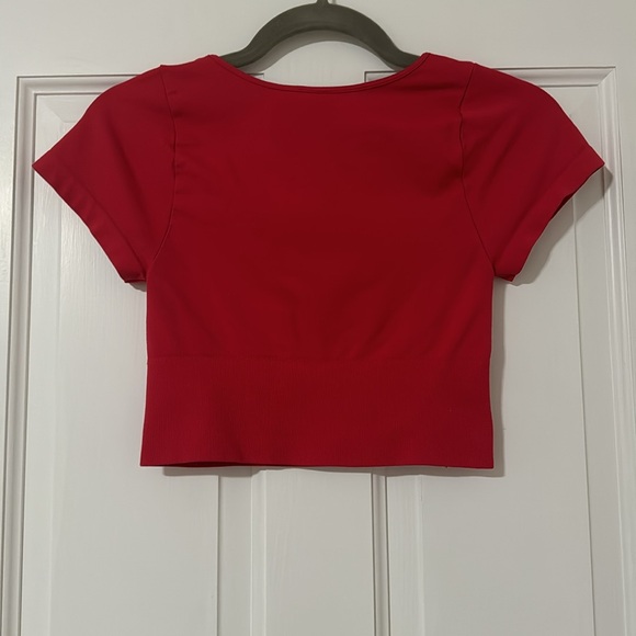 Cherry Red Aritzia Crop Top - Picture 3 of 3
